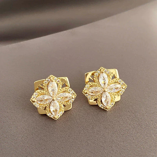 Aretes Flor Giratoria